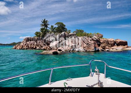 Île St.Pierre, Île Prasiln, Seychelles Banque D'Images