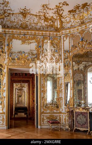 Les chambres riches (Reiche Zimmer) à Munich Residenz l'ancien palais royal des monarques de Wittelsbach de Bavière Banque D'Images