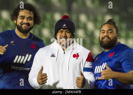 Trévise, Italie. 03rd févr. 2023. Maino Pakihivatau pendant 2023 U20 - Italie contre France, Rugby six Nations match à Trévise, Italie, 03 février 2023 crédit: Agence de photo indépendante/Alamy Live News Banque D'Images