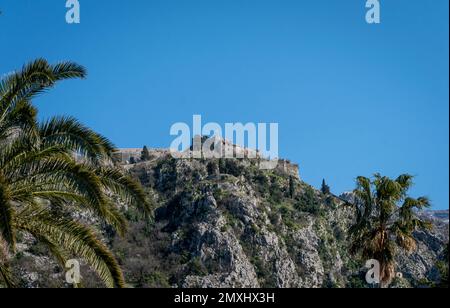 Château de Saint-Jean et murs fortifiés de Kotor, Monténégro Banque D'Images