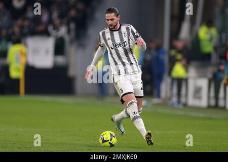 Turin, Italie, le 2nd février 2023. Adrien Rabiot de Juventus lors du match de finale du quartier de Coppa Italia Frecciarossa au stade Allianz, à Turin. Le crédit photo devrait se lire: Jonathan Moscrop / Sportimage Banque D'Images