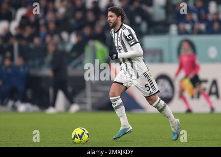 Turin, Italie, le 2nd février 2023. Manuel Locatelli de Juventus lors du match de finale du quartier de Coppa Italia Frecciarossa au stade Allianz, à Turin. Le crédit photo devrait se lire: Jonathan Moscrop / Sportimage Banque D'Images