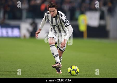 Turin, Italie, le 2nd février 2023. Federico Chiesa de Juventus lors du match de finale du quartier de Coppa Italia Frecciarossa au stade Allianz, à Turin. Le crédit photo devrait se lire: Jonathan Moscrop / Sportimage Banque D'Images