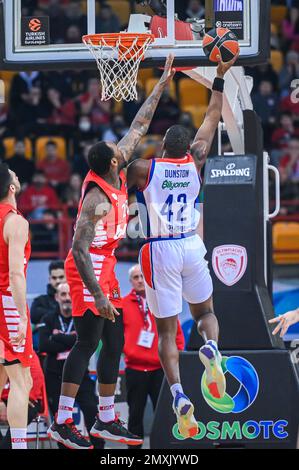 Athènes, Lombardie, Grèce. 3rd févr. 2023. 42 BRYANT DUNSTON d'Anadolu Efes lors de l'Euroligue, Round 23, match entre Olympiacos Pirée et Anadolu Efes au stade de la paix et de l'amitié de 3 février 2023, à Athènes, Grèce. (Credit image: © Stefanos Kyriazis/ZUMA Press Wire) USAGE ÉDITORIAL SEULEMENT! Non destiné À un usage commercial ! Crédit : ZUMA Press, Inc./Alay Live News Banque D'Images