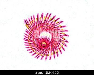 Arrière-plan lumineux, noir et blanc, chiffres abstraits, exposition longue, mouvement, Photographie du pendule, Baden-Baden, Bade-Wurtemberg, Allemagne, Europe Banque D'Images