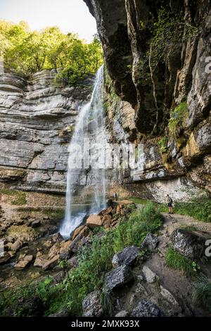 Cascades du Hérisson, Champagnole, département du Jura, Bourgogne-Franche-Comté, Jura, France, Europe Banque D'Images