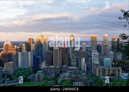 Horizon avec gratte-ciel, vue sur la ville, Montréal, province de Québec, Canada, Amérique du Nord Banque D'Images