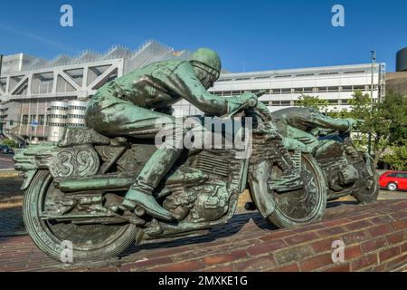 Monument AVUS Nordkurve, Messedamm, Westend, Charlottenburg, Berlin, Allemagne, Europe Banque D'Images