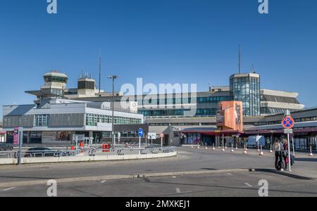 Bâtiment principal terminal A avec Tour, aéroport, Tegel, Reinickendorf, Berlin, Allemagne, Europe Banque D'Images