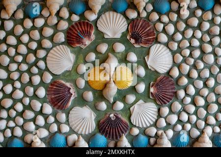 Patron avec coquilles à Sneglehuset près de Thybore, Danemark, Europe Banque D'Images