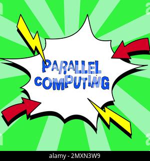 Affichage conceptuel informatique parallèle, Internet concept calcul simultané au moyen de logiciels et de matériel Banque D'Images