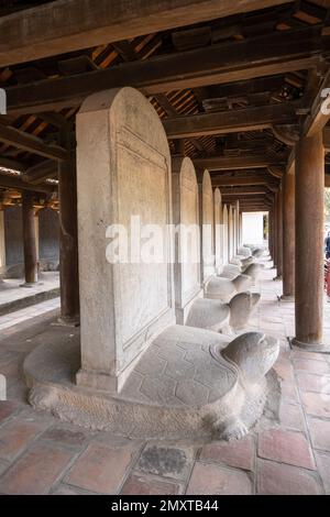 Hanoï, Vietnam, janvier 2023. les statues de tortues dans le parc du temple de la littérature Banque D'Images