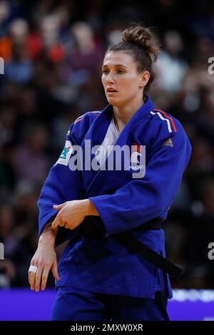 Paris, France. 04th févr. 2023. Agathe Devitry (FRA) (Red Star Champigny) a concouru en femmes -63kg catégorie perdu B . Timo (por) lors du Grand Chelem 2023 (IJF) de l'International Judo Paris sur 4 février 2023 à l'Arena Accor à Paris, France - photo Stephane Allaman / DPPI crédit: DPPI Media / Alay Live News Banque D'Images