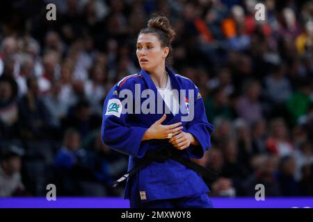 Paris, France. 04th févr. 2023. Agathe Devitry (FRA) (Red Star Champigny) a concouru en femmes -63kg catégorie perdu B . Timo (por) lors du Grand Chelem 2023 (IJF) de l'International Judo Paris sur 4 février 2023 à l'Arena Accor à Paris, France - photo Stephane Allaman / DPPI crédit: DPPI Media / Alay Live News Banque D'Images