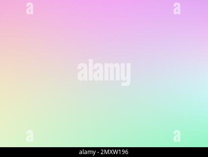 Dégradé de couleur, maillage, arrière-plan abstrait, image, texture granuleuse, arc-en-ciel, couleurs, pastel, clair, bleu, rose, violet, vert, jaune, illustration Banque D'Images