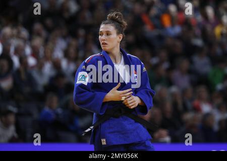 Agathe Devitry (FRA) (Red Star Champigny) a concouru en femmes -63kg catégorie perdu B . Timo (por) lors du Grand Chelem 2023 (IJF) de l'International Judo Paris sur 4 février 2023 à l'Arena Accor à Paris, France - photo : Stephane Allaman/DPPI/LiveMedia Banque D'Images