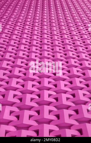 Angle bas de la paroi rose de l'orchidée 3D surface de motif Banque D'Images