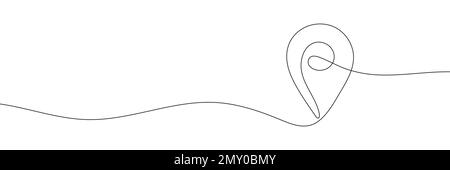 Arrière-plan continu de la ligne PIN de la carte. Arrière-plan pour dessiner l'emplacement avec une ligne. Illustration vectorielle Illustration de Vecteur