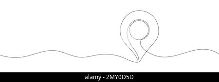 Arrière-plan continu de la ligne PIN de la carte. Arrière-plan pour dessiner l'emplacement avec une ligne. Illustration vectorielle Illustration de Vecteur