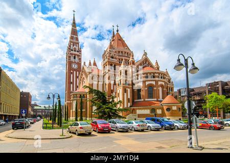 L'Église Votive et cathédrale de Notre Dame de la Hongrie à Szeged, Hongrie Banque D'Images