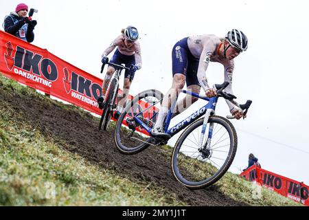 HOOGERHEIDE - FEM van Empel en action aux Championnats du monde de Cyclocross en Brabant du Nord. ANP BAS CZERWINSKI Banque D'Images