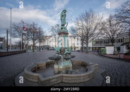 La fontaine de Ganseliesel à Steintorplatz - Hanovre, Basse-Saxe, Allemagne Banque D'Images