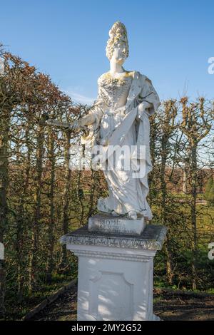 Sophia de Hanovre Statue aux jardins de Herrenhausen - Hanovre, Basse-Saxe, Allemagne Banque D'Images