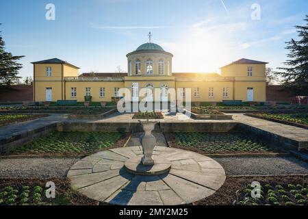 Pavillon de la bibliothèque au jardin botanique de Berggarten - Hanovre, Basse-Saxe, Allemagne Banque D'Images