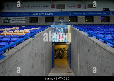 Warrington, Royaume-Uni. 04th févr. 2023. Vue générale du stade Halliwell Jones avant la Ligue de rugby Ben Currie Témoignages Warrington Wolves vs Leigh Leopards au stade Halliwell Jones, Warrington, Royaume-Uni, 4th février 2023 (photo de Steve Flynn/News Images) à Warrington, Royaume-Uni, le 2/4/2023. (Photo de Steve Flynn/News Images/Sipa USA) crédit: SIPA USA/Alay Live News Banque D'Images