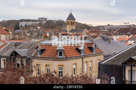 Vue panoramique de Metz, ville de la Lorraine au nord-est de la France Banque D'Images