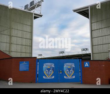 Warrington, Royaume-Uni. 04th févr. 2023. Vue générale du stade Halliwell Jones avant la Ligue de rugby Ben Currie Témoignages Warrington Wolves vs Leigh Leopards au stade Halliwell Jones, Warrington, Royaume-Uni, 4th février 2023 (photo de Steve Flynn/News Images) à Warrington, Royaume-Uni, le 2/4/2023. (Photo de Steve Flynn/News Images/Sipa USA) crédit: SIPA USA/Alay Live News Banque D'Images