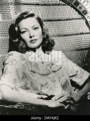 L'actrice américaine Gene Eliza Tierney, USA 1940s Banque D'Images