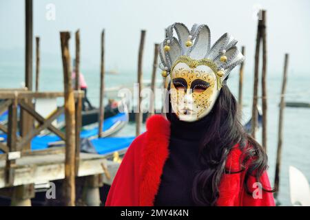 4 février 2023. Premier jour du carnaval de Venise. Banque D'Images