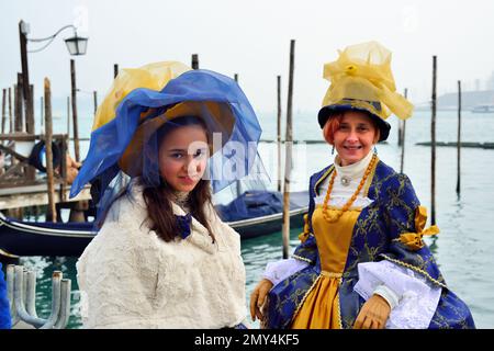 4 février 2023. Premier jour du carnaval de Venise. Banque D'Images