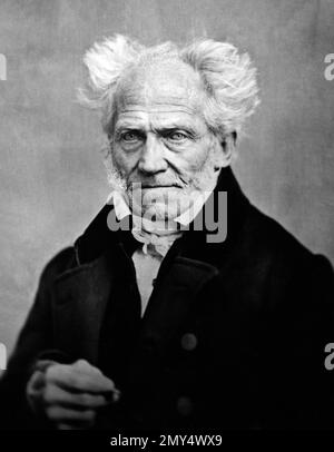 Schopenhauer. Portrait du philosophe allemand Arthur Schopenhauer (1788-1860) de Johann Schäfer, 1859 Banque D'Images