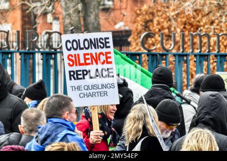 Dublin protestation des réfugiés Banque D'Images