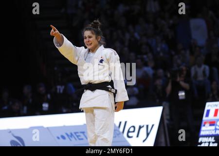 Blandine Pont (FRA) (Red Star Champigny Judo) a concouru dans la catégorie femmes -48kg a remporté la médaille d'or contre Tugce Beder (TUR) lors de l'International Judo Paris Grand Slam 2023 (IJF) sur 4 février 2023 à l'aréna Accor à Paris - photo: Stephane Allaman/DPPI/LiveMedia Banque D'Images