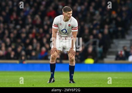 Owen Farrell d'Angleterre lors du match Guinness 6 Nations 2023 Angleterre contre Ecosse au stade de Twickenham, Twickenham, Royaume-Uni, 4th février 2023 (photo de Craig Thomas/News Images) Banque D'Images