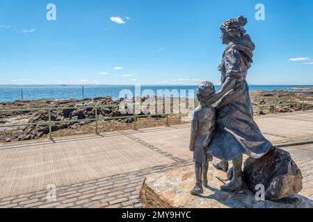 Le mémorial des pêcheurs à Pittenweem, dans le Neuk est de Fife, en Écosse. Banque D'Images