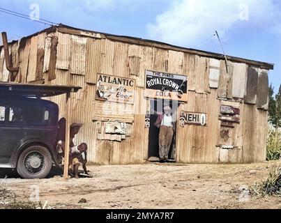 Juke joint for migrants Workers, près de Canal point, Floride, États-Unis, Marion Post Wolcott, ÉTATS-UNIS Administration de la sécurité agricole, janvier 1941 Banque D'Images