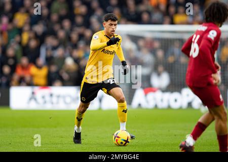 Matheus Luiz de Wolves lors du match de la Premier League entre Wolverhampton Wanderers et Liverpool à Molineux, Wolverhampton, le samedi 4th février 2023. (Photo : Gustavo Pantano | ACTUALITÉS MI) crédit : ACTUALITÉS MI et sport /Actualités Alay Live Banque D'Images