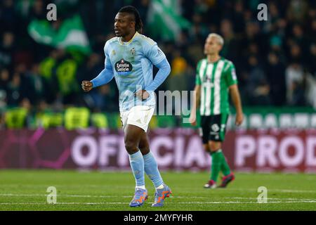 Joseph Aidoo de RC Celta de Vigo pendant le match de la Liga, date 20, entre Real Betis et RC Celta joué au stade Benito Villamarin sur 04 février 2023 à Séville, Espagne. (Photo par Antonio Pozo / PRESSIN) Banque D'Images