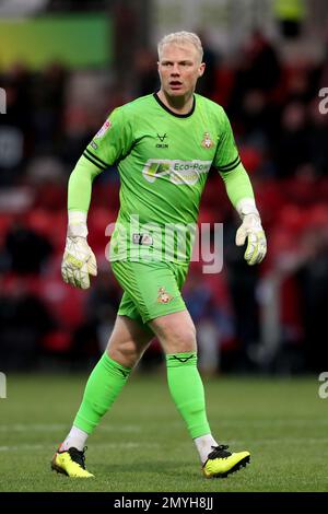 Jonathan Mitchell de Doncaster Rovers lors du match de la Sky Bet League 2 entre Doncaster Rovers et Hartlepool se sont Unis au Keepmoat Stadium, Doncaster, le vendredi 3rd février 2023. (Credit: Mark Fletcher | MI News ) Credit: MI News & Sport /Alay Live News Banque D'Images