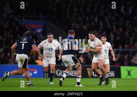 2023 Guinness six Nations, Twickenham Stadium, Angleterre, Royaume-Uni. 4th février 2023. Ellis Genge d'Angleterre pendant le match Guinness six Nations 2023 entre l'Angleterre et l'Écosse: Credit: Ashley Western/Alay Live News Banque D'Images