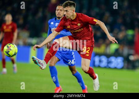 Stephan El Shaarawy, le joueur italien de Rome, contrôle le ballon lors du match de football de la série A entre AS Roma et Empoli au stade Olimpico de Rome, au centre de l'Italie, sur 04 février 2023. Banque D'Images