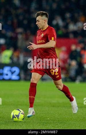 Stephan El Shaarawy, le joueur italien de Rome, contrôle le ballon lors du match de football de la série A entre AS Roma et Empoli au stade Olimpico de Rome, au centre de l'Italie, sur 04 février 2023. Banque D'Images