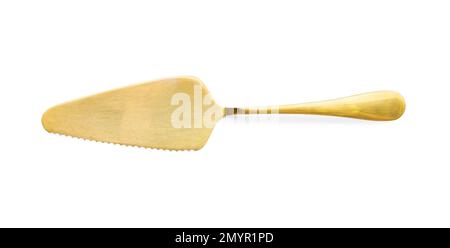 Spatule à gâteau isolée sur fond blanc Banque D'Images