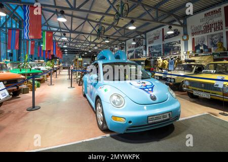 ZELENOGORSK, RUSSIE - 27 JANVIER 2023 : intérieur du musée de la voiture rétro « Horsepower » Banque D'Images