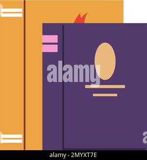 Fournitures scolaires pile de livres pour vecteur d'éducation Illustration de Vecteur