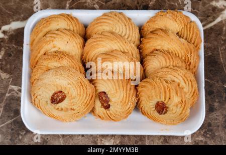 Biscuits persans traditionnels aux amandes Banque D'Images